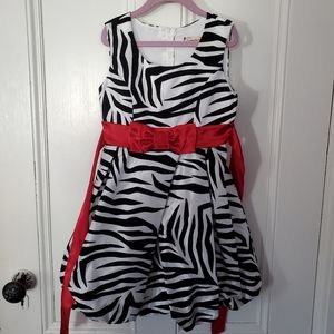 Girls Size 7 Speechless Zebra Print Dress